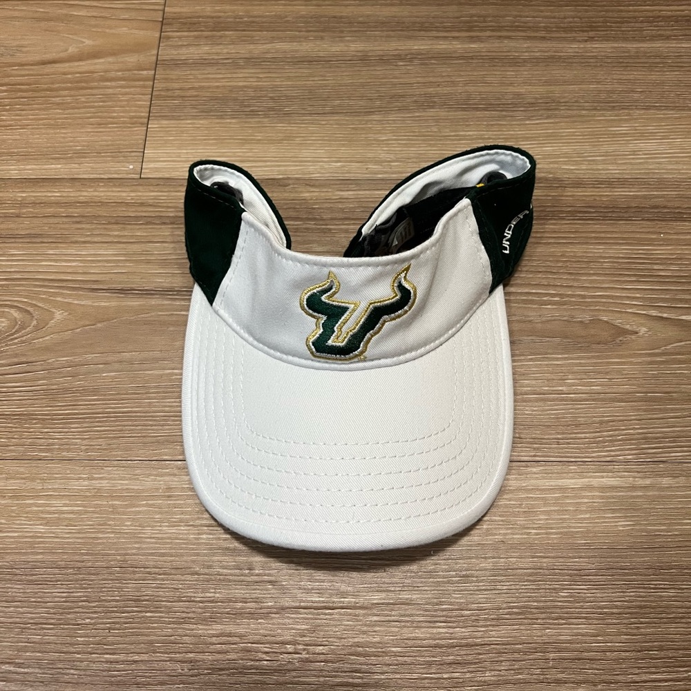 USF Under Armour Adjustable Visor White and Green University of South Florida - Picture 8 of 10